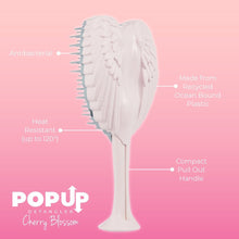 Load image into Gallery viewer, Tangle Angel Pop-Up Summer Sky – Compact Detangling Hairbrush with Pull-Out Handle | Anti-Static, Heat-Resistant, Compact Brush