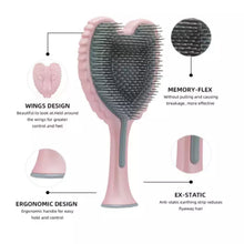 Load image into Gallery viewer, Tangle Angel Cherub 2.0 – Detangling Hairbrush for Kids in Matt Pink / Grey Bristles | Anti-Static, Heat-Resistant, Compact Brush