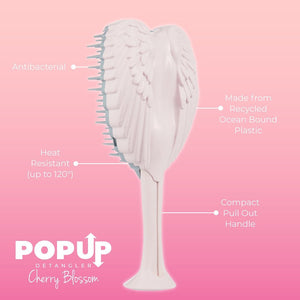 Tangle Angel Pop-Up Summer Sky – Compact Detangling Hairbrush with Pull-Out Handle | Anti-Static, Heat-Resistant, Compact Brush