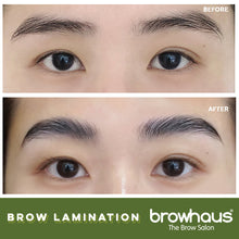 Load image into Gallery viewer, Brow lamination, browhaus, brow salon, before and after
