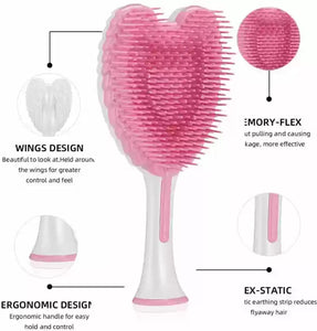 Tangle Angel Cherub 2.0 - Gloss White / Pink Bristles