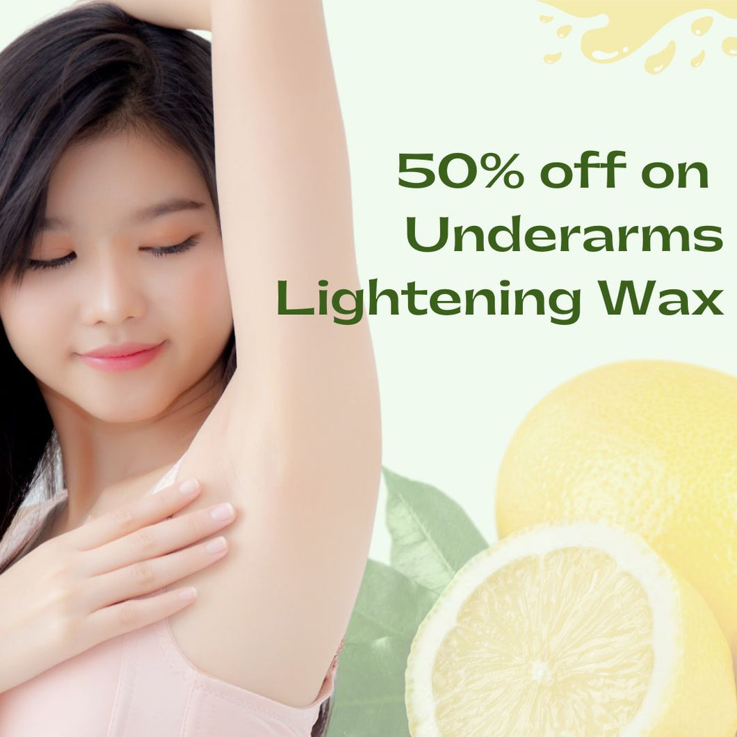 Strip 50% off on Underarms Lightening Waxing (female)