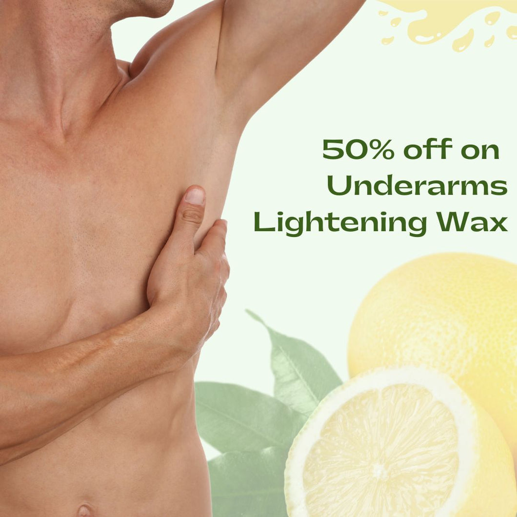 50% off on Underarms Lightening Waxing (male)