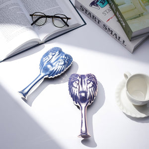 Tangle Angel Pro in Blue Chrome – Detangling Hair Brush for All Hair Types | Anti-Static, Heat-Resistant, Compact Brush