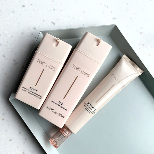TWO LIPS HELLO, GOOD SKIN! SET: BUMPPS, POUT, ICE, intimate care, cream